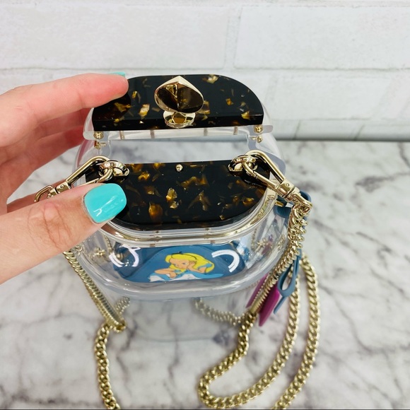 Disney X Kate Spade Alice In Wonderland Alice In A Bottle 3D Glass Crossbody Bag - Picture 8 of 16